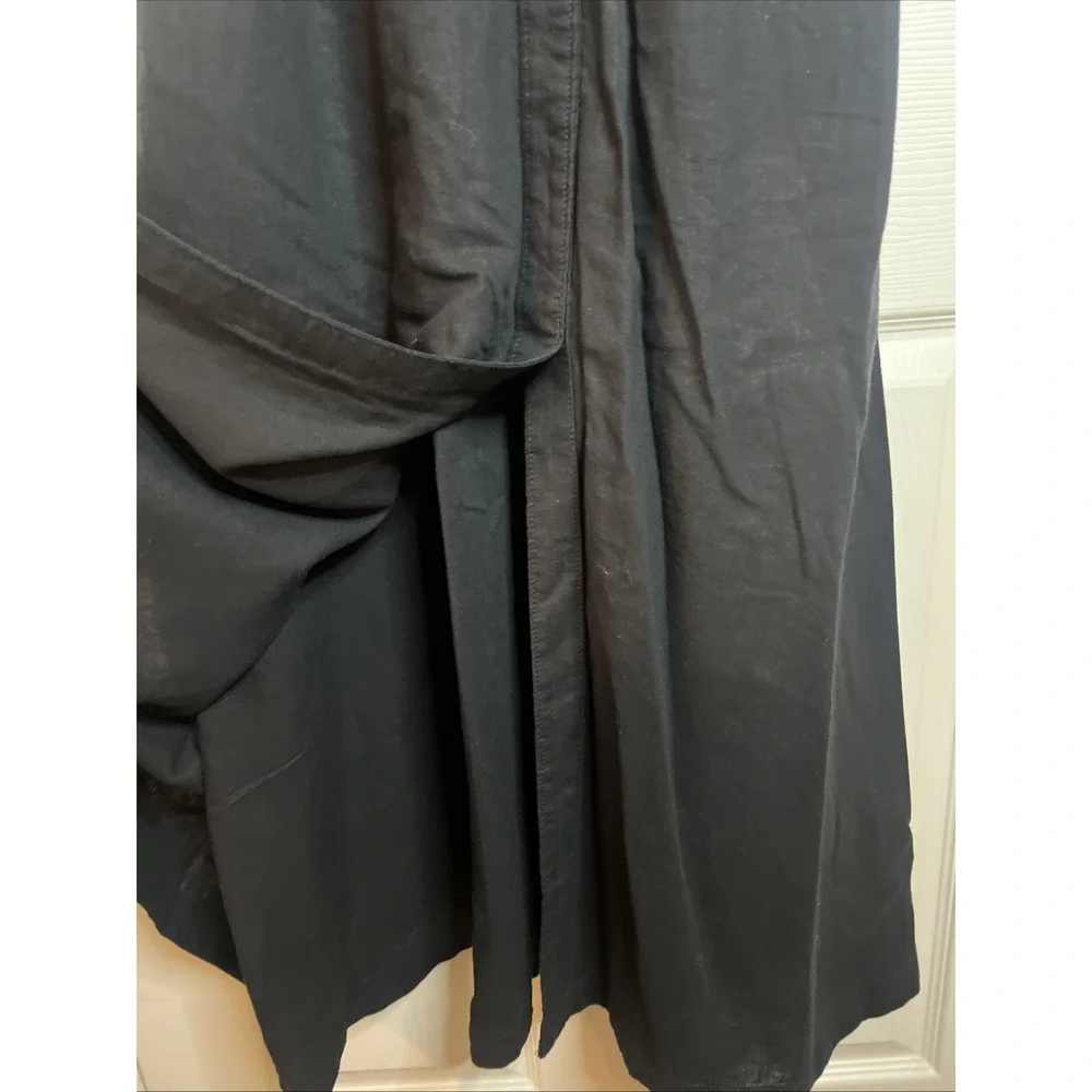 Anthropologie Maeve Short Sleeve Jumpsuit Sz 6 Black Split Flare Leg Viscose